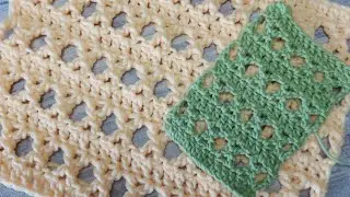 Lace 2 Row Repeat Crochet Pattern | Cross Stitch Crochet | X Stitch Crochet | Crochet Stitches