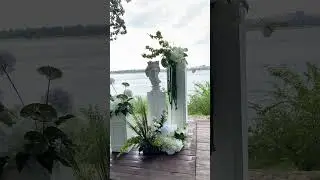 Выездная церемония в бело-зеленом цвете #wedding #pinterest #decor #event #свадьба