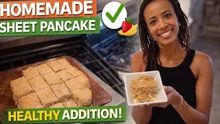 Healthy One-Sheet Pan Pancakes 🥞 | Meal Prep Friendly & No Raw Dough!