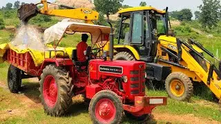 JCB 3dx Backhoe Machine Loading Water | Mahindra 275 Di Tractor | Jcb video | Tractor video #jcb