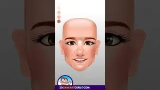 Affinity Designer Timelapse - Game Art & Character Creation - Apply Soft Facial Shading - #short
