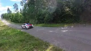 How to fly a rally car Skoda R5 Big jump #Slottssprinten #Big air