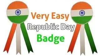 How to Make Republic Day Badge with CardBoard In 3 Minutes || Very Easy Badge