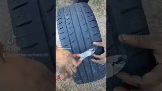 best way to plug a tire! #mobile #mechanic #tire #plug #tips #themoreyouknow
