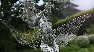 Wire Fairy Sculpture at Trentham Gardens