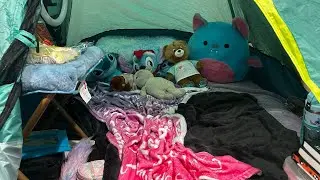 Showing you guys what my tent bed looks like ￼