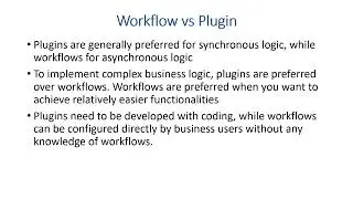 Workflows vs Plugins in Dynamics CRM