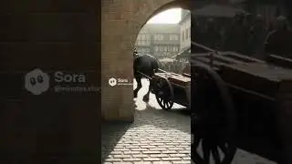 Draft Horse Panics in Narrow Archway! Handler Takes Control #horseman #handling