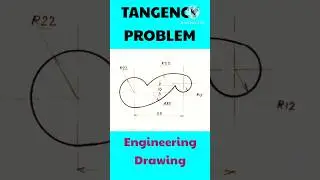 Tangency Problem, Engineering Drawing, #shortsfeed