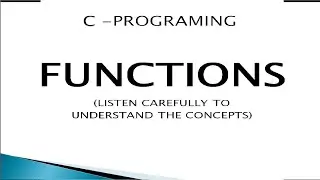 C PROGRAMING | FUNCTIONS  |  Diploma C program | MSBTE |