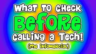 What to Check Before Calling a Tech (the Infomercial)  #funny #infomercial