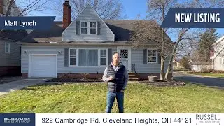 NEW Listing Video TOUR - 922 Cambridge Road, Cleveland Heights, OH 44121 Take A Look!