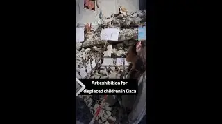 Art exhibition for displaced children in Gaza