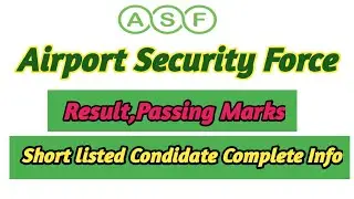 ASF written test passing Marks/ ASF Results Update 2023/asi asf merit/corporal asf merit/ New Updat