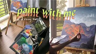 painting on a rainy day☁️