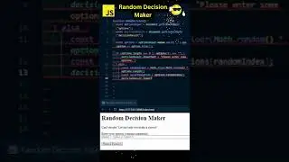 Random Decision Maker | Fun JavaScript Project
