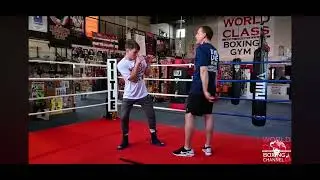 In boxing, standing in a bladed stance with your shoulders not squared up can give you an edge.