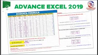 How to use DCOUNTA function in Excel || MS Excel Dcounta Formula || MS Excel Dcounta Function