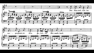 Der Wanderer an den Mond (F. Schubert) Score Animation