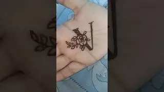 V Letter Mehndi Design | Creative 
