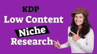KDP Low Content Niche Research - KDP Passive Income