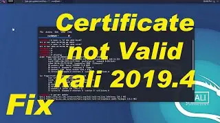 Fix Certificate not valid Kali Linux 2019.4 (apt-get error fix)