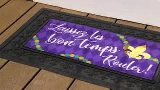 Fleur de Lis Door Mat Tray (43BM018) for Sassafras Switch Mat Inserts