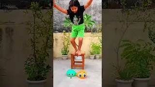 High Jump on Waterballoon 🤣😵&zwj;💫😍 #shorts #tending #funny #viralvideo