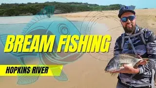 Non Stop Bream and Salmon Fishing at the Hopkins river MOUTH - Daiwa Infeet - Daiwa TD Black