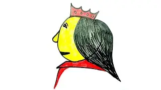 How To Draw Queen Using Letter Q / Alphabet Drawing For Kids / Easy Drawing / #32