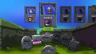 Plants vs Zombies level 2 (night)