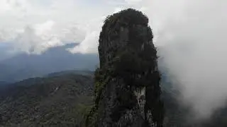 Borneo Highlands, Sarawak, Bario, Batu Lawi 4K drone
