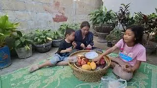 ขอบคุณพี่สาวจัดผลไม้ ให้น้องเมฆกิน 200 บาท 3 คนบุญปากได้กินนำน้องเมฆเลย