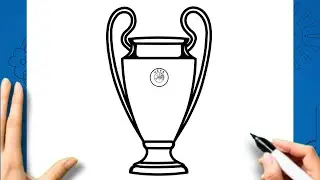 HOW TO DRAW THE CHAMPIONS LEAGUE CUP SUPER EASY