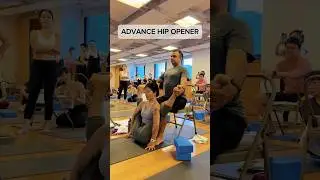 Advance hip opener assist during the workshop #yoga #hipopeners #advanceyoga #asana #yogaasana