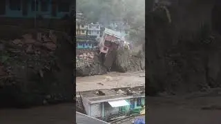 Gas Leak Explosion From House Falling into Flood #shorts