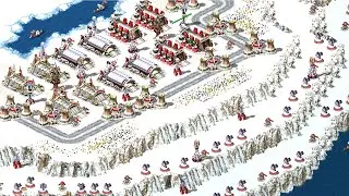 Red Alert 2 Gameplay Yuri's Revenge CnCnet | 7 vs 1 | Extra hard AI | Russia Vs Soviet | Frostburn