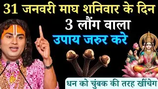 31 जनवरी माघ शनिवार त्रयोदशी तिथि के दिन 3 लौंग वाला उपाय जरुर करे | Aniruddhacharya Ji
