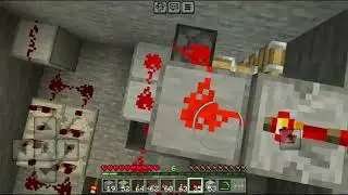 Secret Hidden Door 2*2 (Piston-Button Redstone Door) | Minecraft