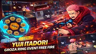 Yuji Itadori Groza Ring Event Free Fire 🔥 | Groza Spin Gameplay & Kills | FF New Event Today
