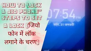 Hot to set lock jio phone 