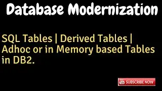 IBM i, AS400 Tutorial, iSeries, System i - SQL Table-Derived Table-Adhoc/in Memory base Table in DB2