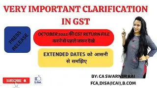 Important GST press release for FY 2021-22.