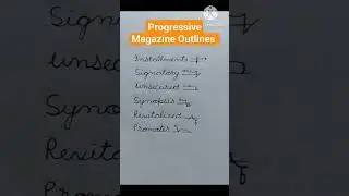 Progressive Shorthand Magazine Outlines frequently used in English Shorthand Dictation  # ytshorts