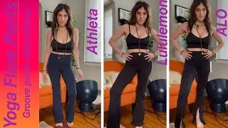 Yoga flare pants Athleta vs Lululemon vs Alo Yoga