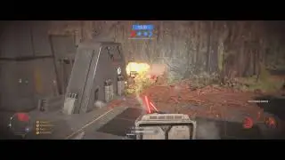 AT-ST stands guard at the gate on Endor