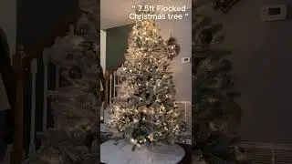 How to decorate 7.5ft Flocked Christmas tree ? #christmas #christmasdecoration #makingchristmas