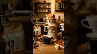 The Cutest Cat Barista You&rsquo;ll Ever See! #barista #coffee #cutecats #viralcats #cats