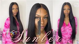 Sunber Hair | One of the best Hd lace straight hair step by step for Beginner