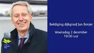 Be&euml;diging dijkgraaf Jan Bonjer - waterschap Hollandse Delta